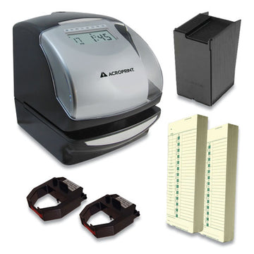 Acroprint® Es900 Time Clock Bundle, Digital Display, Black freeshipping - TVN Wholesale